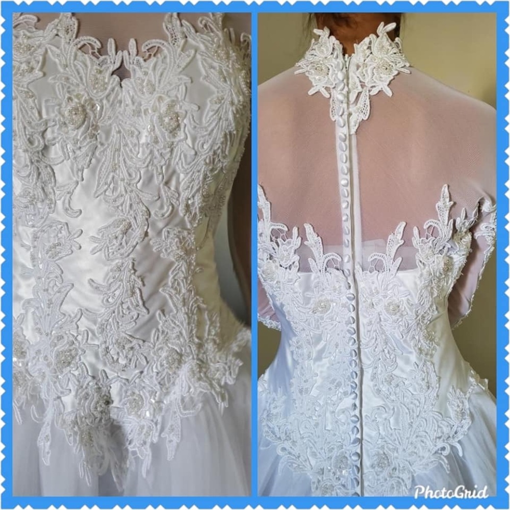 Alfred Angelo Tulle Long Sleeve Princess Cathedral